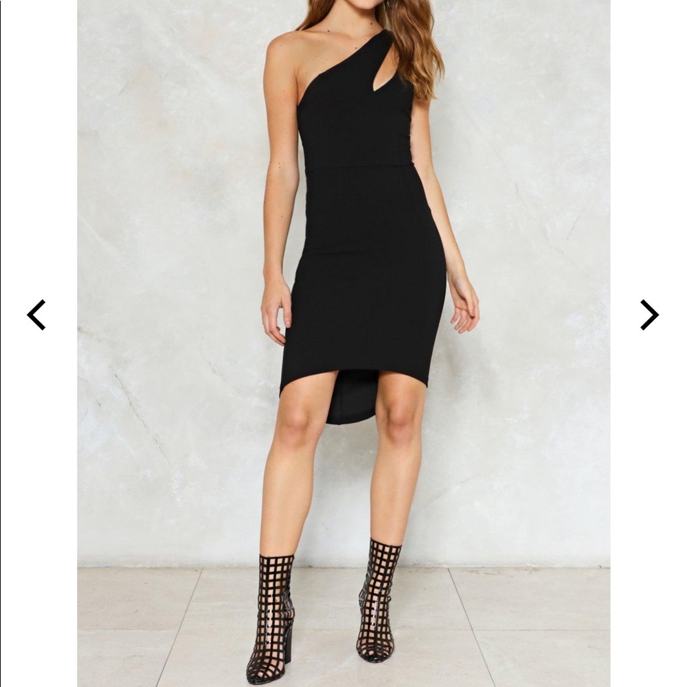 So hip asymmetrical one shoulder dress NWT
